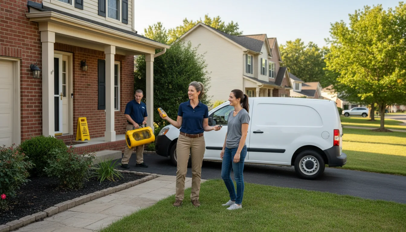 Residential water damage restoration in Renfrew, PA